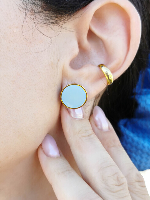Soft blue earrings