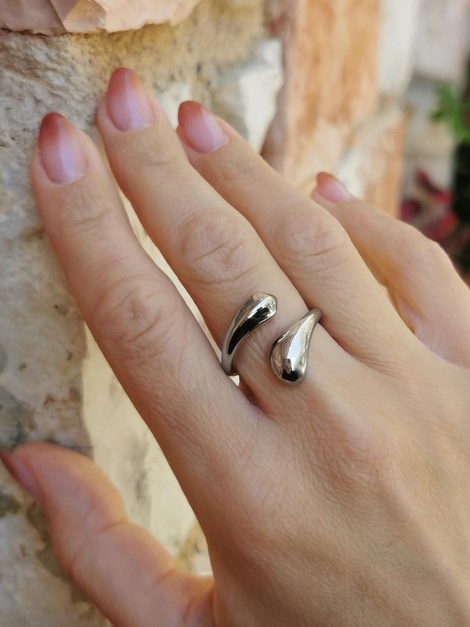 Stales silver stainless steel ring