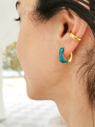 Square hoops stainless steel earrings