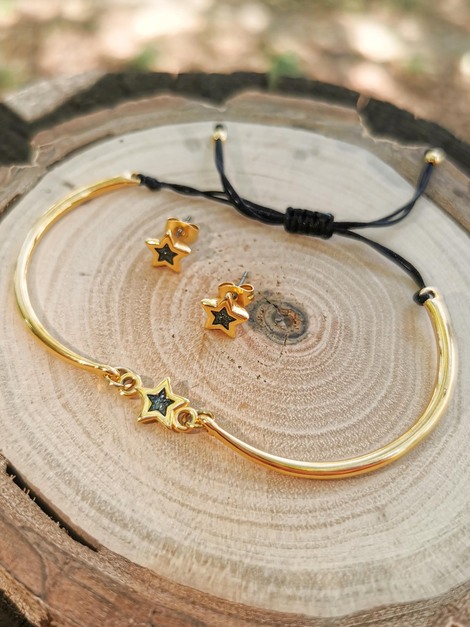 Golden shinny stars set