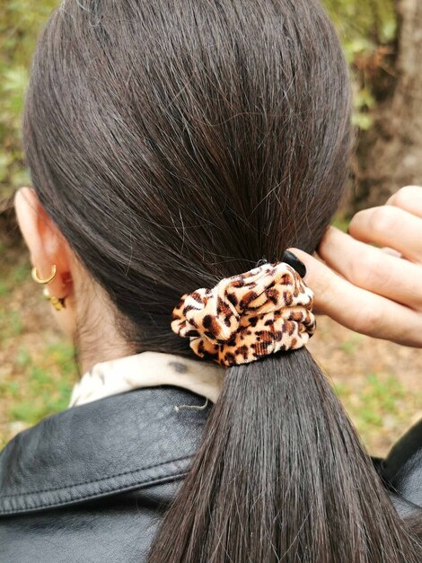 Leopard scrunchy